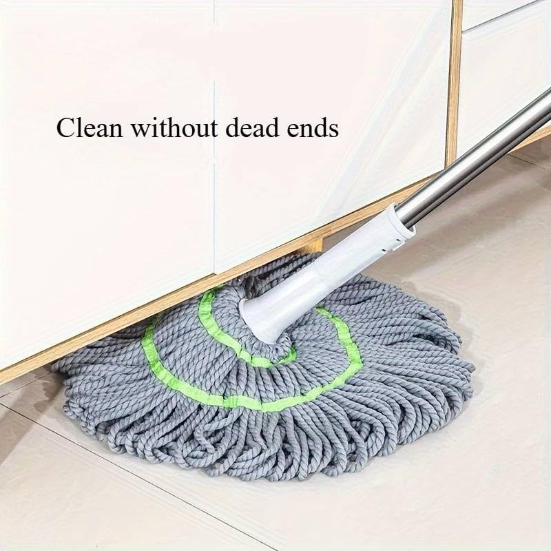 Wazdorf Microfiber Twist Mop for Floor Cleaning, Squeeze Twist Mop Stick, Durable Dust Easy to Use Floor Cleaner with 360° Rotation, Effective for Hardwood, Tile, Laminate Floors - Image 4