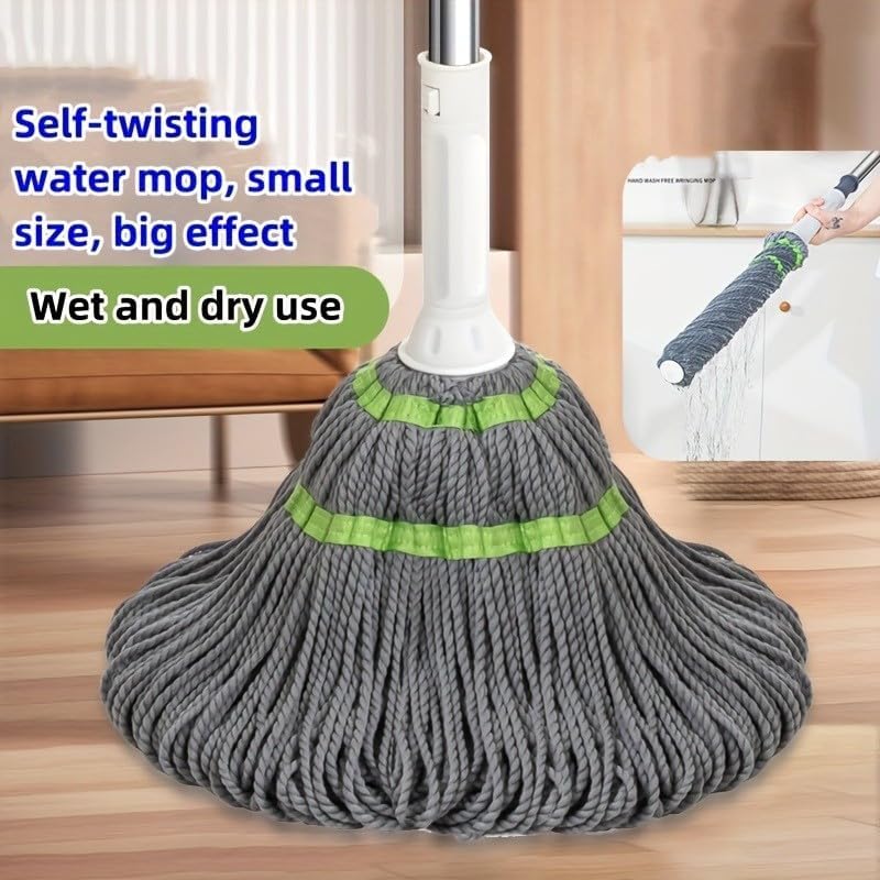 Wazdorf Microfiber Twist Mop for Floor Cleaning, Squeeze Twist Mop Stick, Durable Dust Easy to Use Floor Cleaner with 360° Rotation, Effective for Hardwood, Tile, Laminate Floors - Image 5