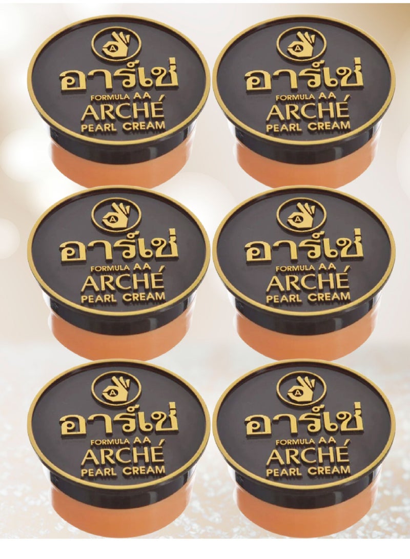 Arche 6 Pieces Skin lightening cream 5 Grams 3 in 1 with Multiple Properties Including Covering Black Spots On The Face Sun Protection Softening The Skin Cream Before Makeup - Image 1