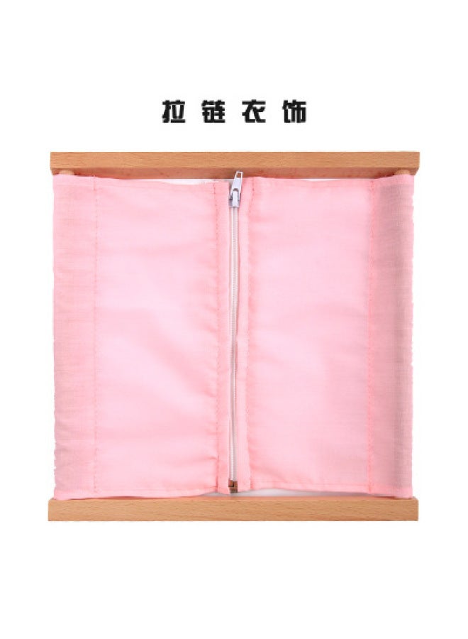 Montessori 1-3-6 Years Old Daily Life Educational Toys Montessori Teaching Aids Clothing Frame Clothing Rack Button Baby - Image 1