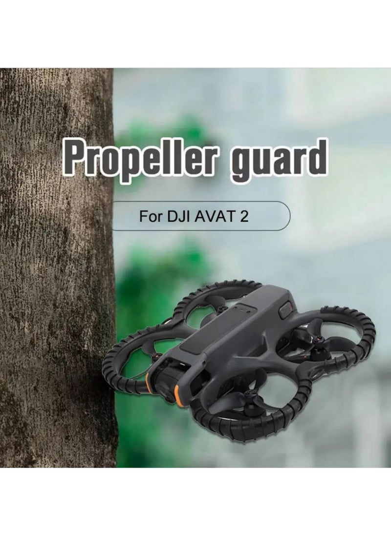 Generic - For DJI Avata 2 Drone Protective Bumper Propeller Guard Anti Collision Impact Protector Shock Absorbing Silicone Fortress Design Quick Installation No Tools Needed High Strength Safe Flight Accessories - Image 1