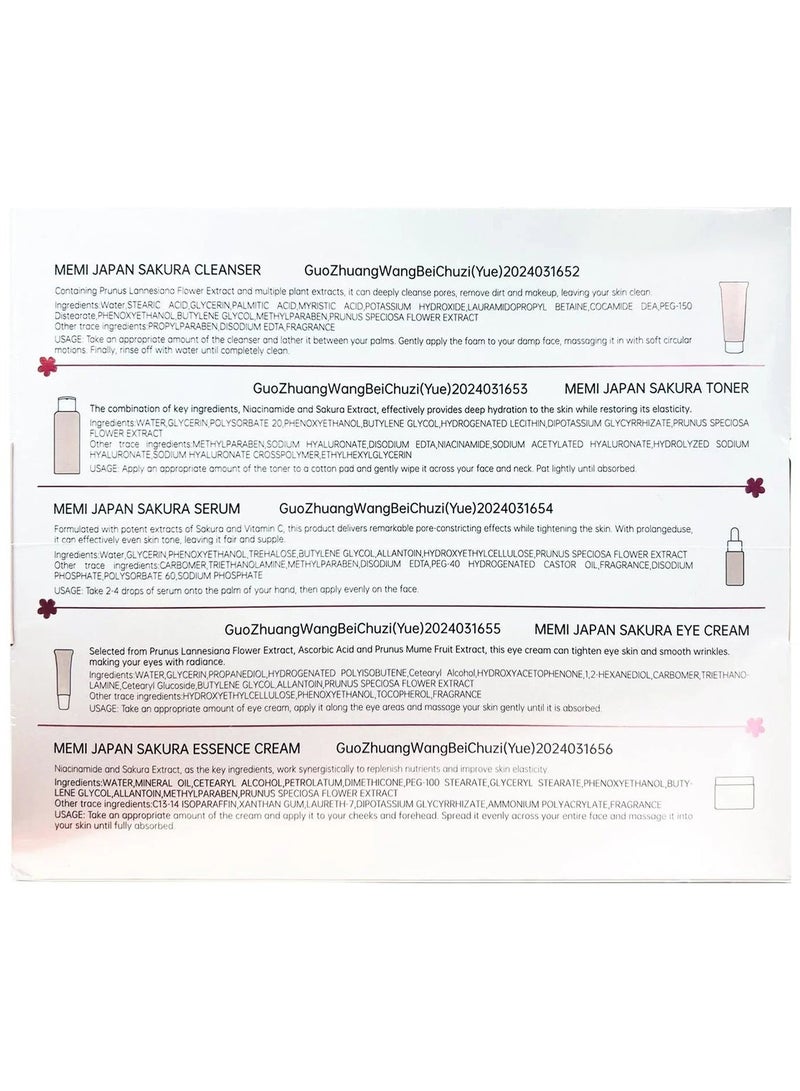 MEMI Japan Sakura Skin Care Set - Image 2