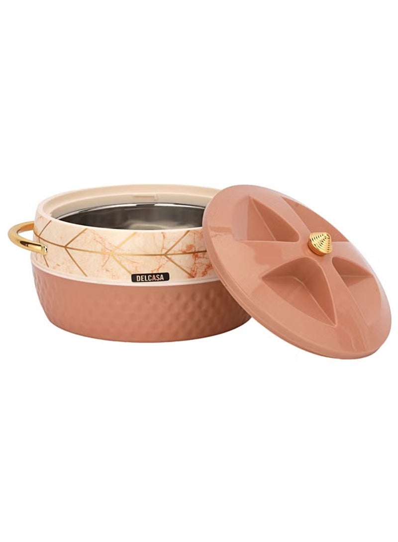 DELCASA Delcasa 3Pc Casserole Set SS Inner 1.3+2.25+2.95L Twist Lock - Image 3