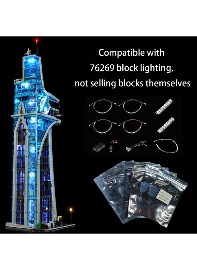 BRIXSPARK - BRXISPRAK LED Light for Lego-76269 Marvel Avengers Tower Building Blocks Model (Lego Set NOT Included) - Image 1