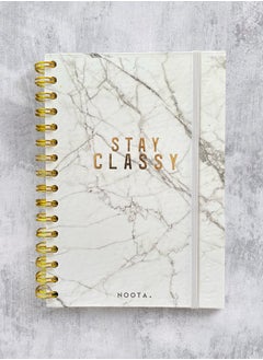 Noota NOOTA STAY CLASSY WHITE MARBLE SPIRAL WIRE NOTEBOOK  - Image 1