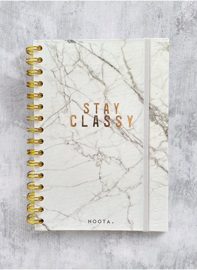 Noota NOOTA STAY CLASSY WHITE MARBLE SPIRAL WIRE NOTEBOOK  - Image 1