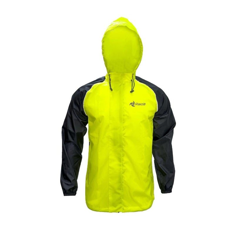 Raida Drymax Rain Jacket | Waterproof Zipper Pockets | Light Weight & Heavy Duty | Motorcycling | Cycling | Trekking (S, Hiviz) - Image 3