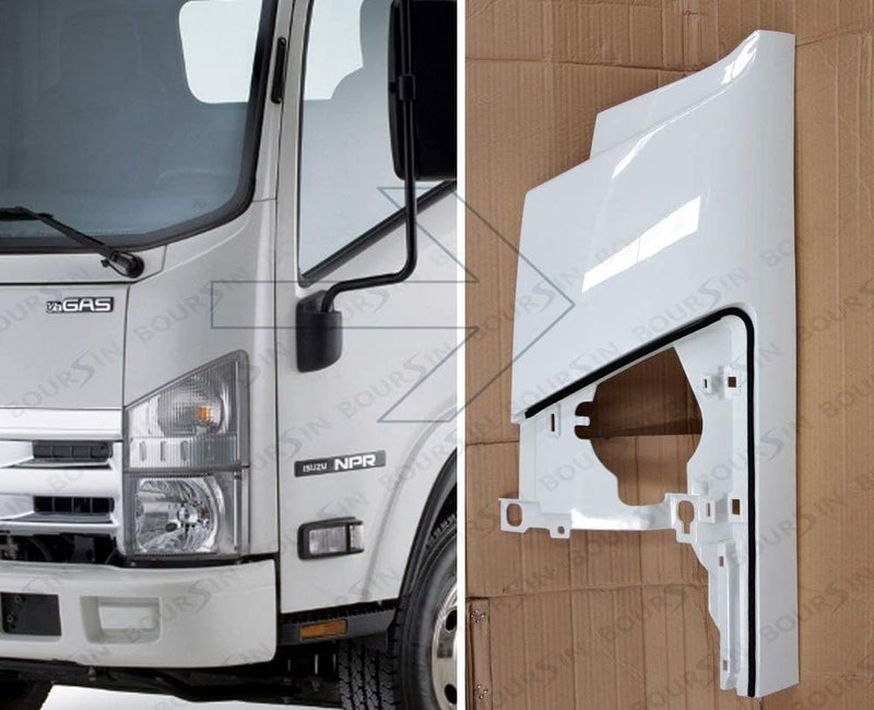 Boursin Side Panel Corner For ISUZU NPR NPR-HD NQR NRR GMC/CHEVY W3500 W4500 W5500 2008-2022 White (Driver Side) - Image 1