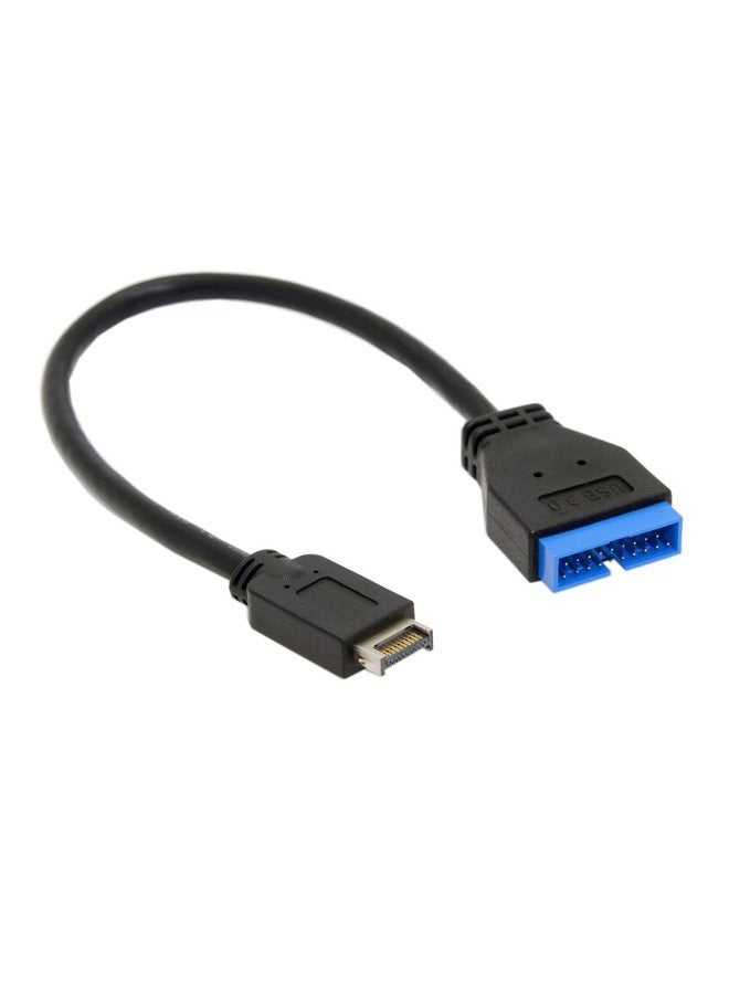 Cablecc كابل كابل سي سي USB 3.1 واجهة أمامية إلى USB 3.0 كابل تمديد 20 دبوس 20 سم للوحة أم ASUS - Image 2