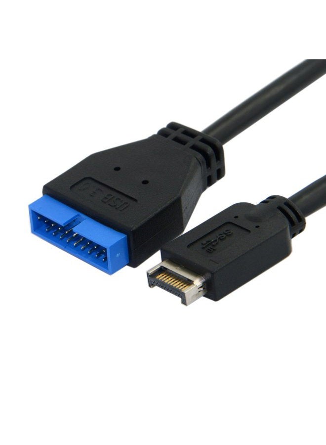 Cablecc كابل كابل سي سي USB 3.1 واجهة أمامية إلى USB 3.0 كابل تمديد 20 دبوس 20 سم للوحة أم ASUS - Image 1