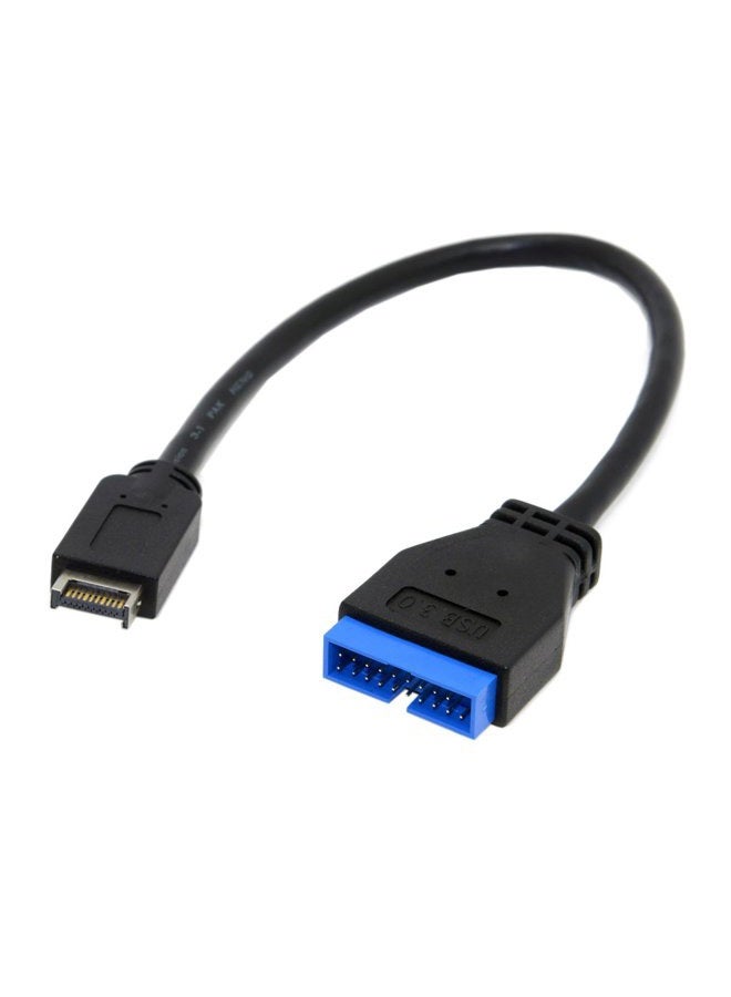 Cablecc كابل كابل سي سي USB 3.1 واجهة أمامية إلى USB 3.0 كابل تمديد 20 دبوس 20 سم للوحة أم ASUS - Image 4