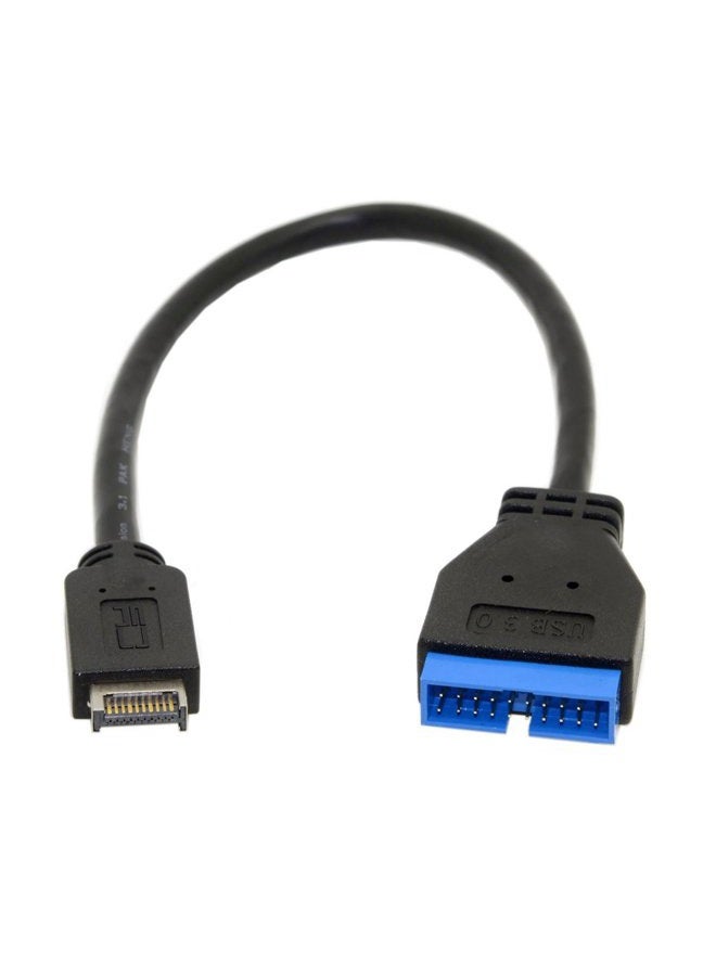 Cablecc كابل كابل سي سي USB 3.1 واجهة أمامية إلى USB 3.0 كابل تمديد 20 دبوس 20 سم للوحة أم ASUS - Image 3