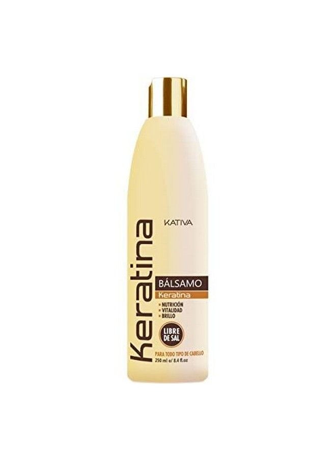 Kativa Keratin Conditioner 8.45 Fl Oz Rebuild & Strengthen Damaged Hair With Hydrolyzed Keratin & Ceramides For Soft Shiny And Nourished Hair Sulfate Free Gluten Free Paraben Free Salt Free  - Image 3