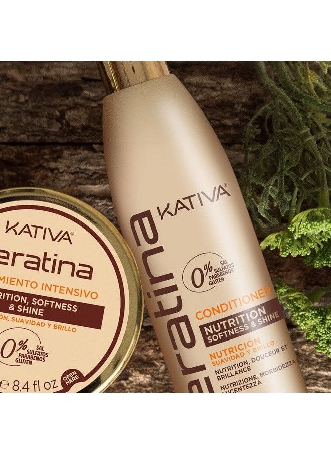 Kativa Keratin Conditioner 8.45 Fl Oz Rebuild & Strengthen Damaged Hair With Hydrolyzed Keratin & Ceramides For Soft Shiny And Nourished Hair Sulfate Free Gluten Free Paraben Free Salt Free  - Image 5