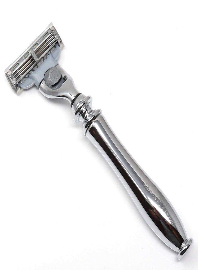 Edwin Jagger Chatsworth Compatible With Gillette Mach 3 Razor Cartridges (Chrome - Image 2