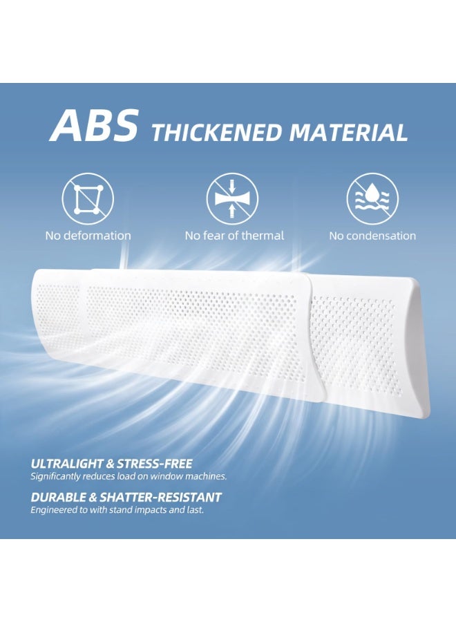 Air Conditioner Deflector, Anti-Direct Blowing Windshield, Adjustable Angle, No-Punching Installation, 58-95cm, White - Image 4