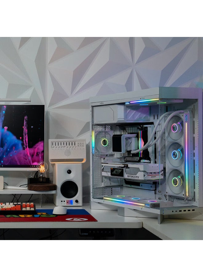 Jungle Leopard Conglinbao Xinglian Fan 240 Integrated Building Block Fan With Reverse Blades, 12cm Aluminum Blades, Synchronized Pwm Speed Control, White Case Fan, Argb Desktop Computer Quiet Fa - Image 1