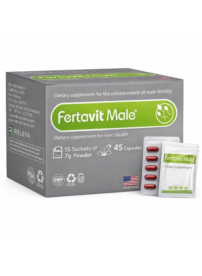 Fertavit Male 45 Capsules and 15 sachets– Advanced Support for Male Fertility & Sperm Health