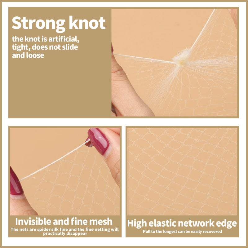 Teenitor Hair Nets Invisible Elastic Edge Mesh and Bobby Pins Set,40 Pieces HairNets, 80 Pieces U Shaped Pins for Ballet Bun,3 Size, Blonde - Image 4