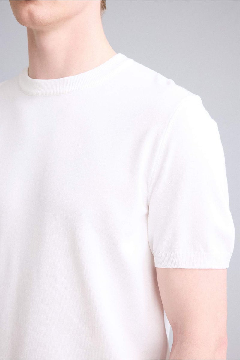 DeFacto Standard Fit Crew Neck Knit T-Shirt - Image 4