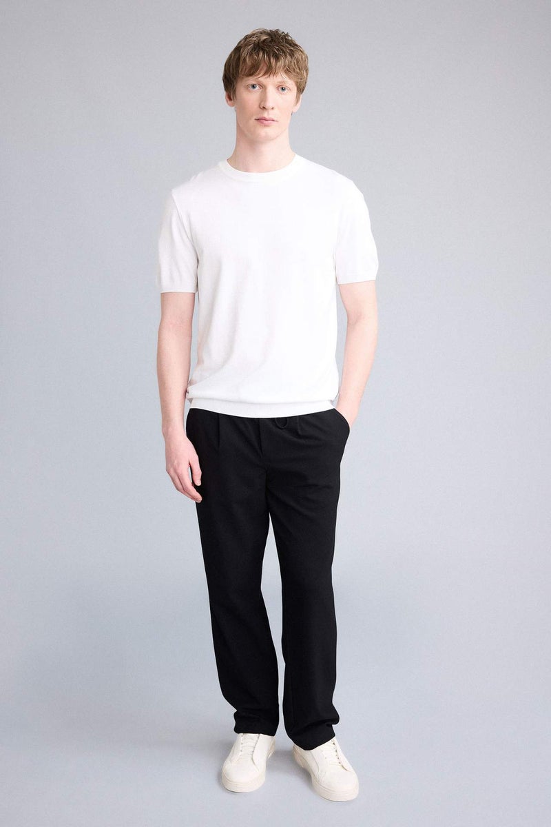 DeFacto Standard Fit Crew Neck Knit T-Shirt - Image 2