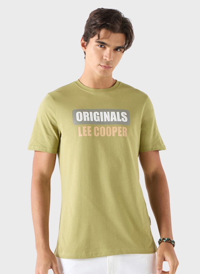 Logo Print T-Shirt With Crew Neck