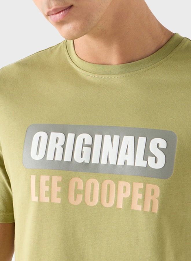 Logo Print T-Shirt With Crew Neck