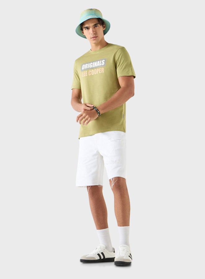 Logo Print T-Shirt With Crew Neck