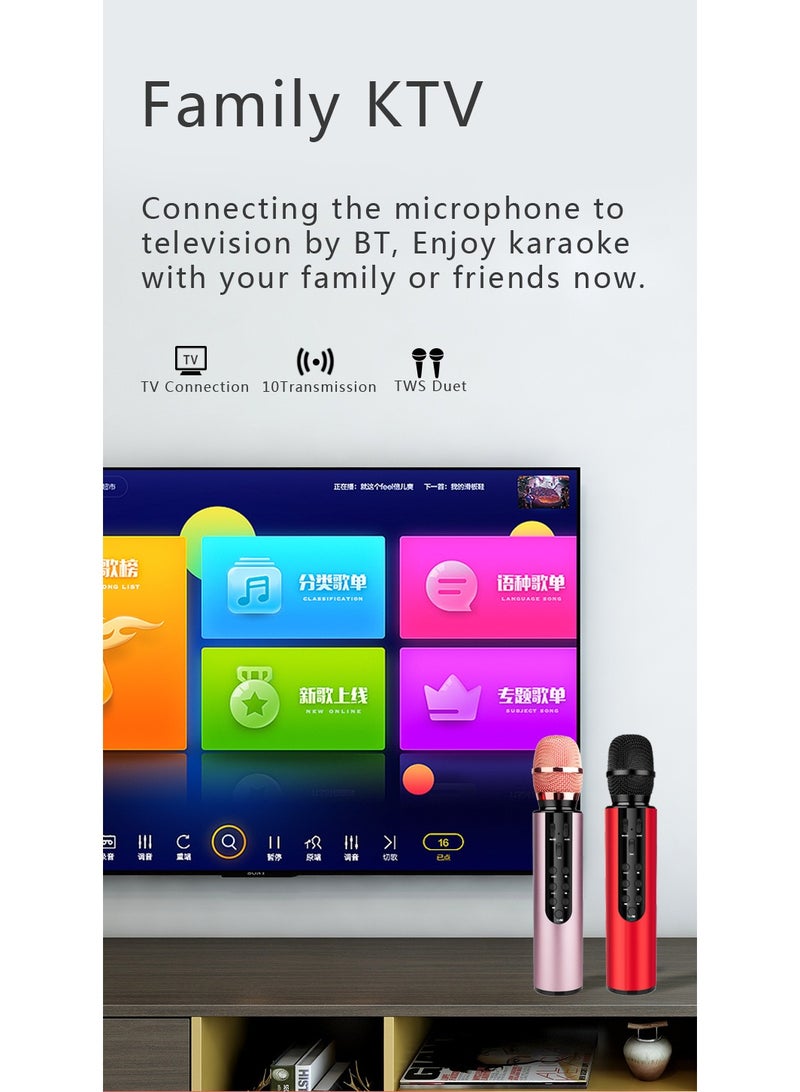 Flash Hawk Multifunction Portable 2-in-1 Bluetooth Karaoke Microphone & Speaker, with Vocal Reverb, 2000mAh, K3, Black - Image 3