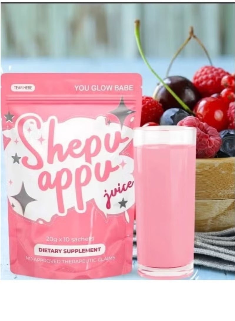 You Glow Babe Shepu Appu Juice Powder – 2 Packs (15g x 10 Sachets Each) | Refreshing Herbal Drink Mix - Image 3