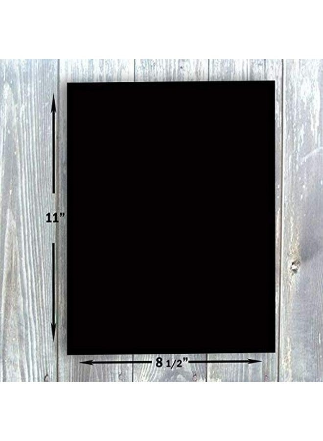 Hamilco Black Colored Cardstock Thick Paper 8 1/2 X 11" Heavy Weight 80 Lb Cover Card Stock For Scrapbook Craft Calligraphy Or Chalkboard Papers For Printer 50 Pack - Image 3