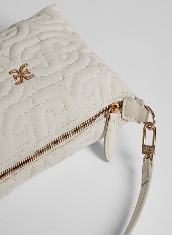 Sam Edelman Ethyl Top-Zip Demi Shoulder Milky White - Image 3