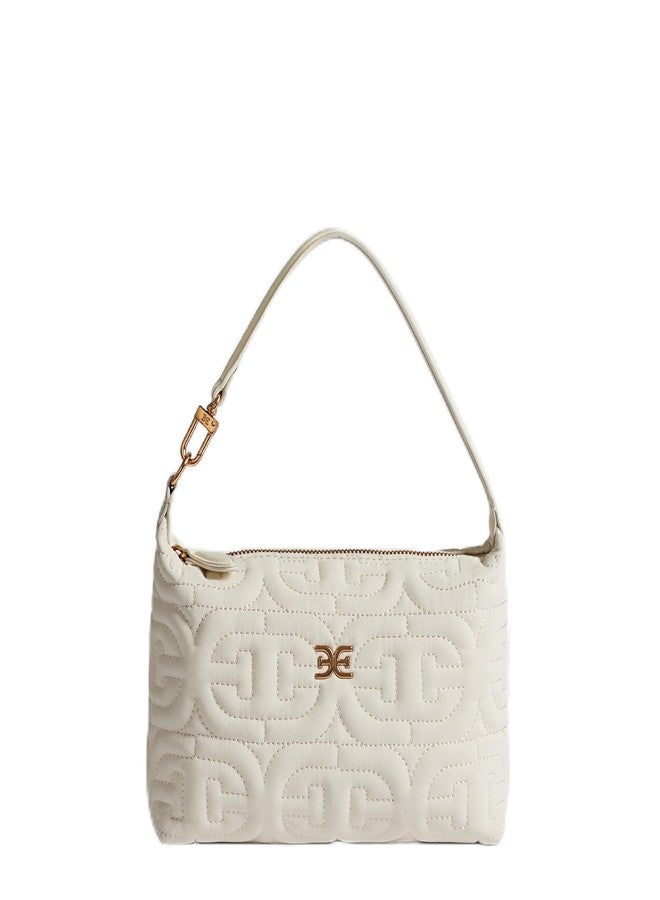 Sam Edelman Ethyl Top-Zip Demi Shoulder Milky White - Image 1