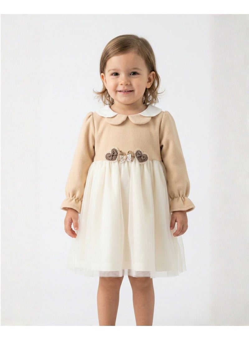 Cloud Fashion Beige Tulle Dress - Image 1