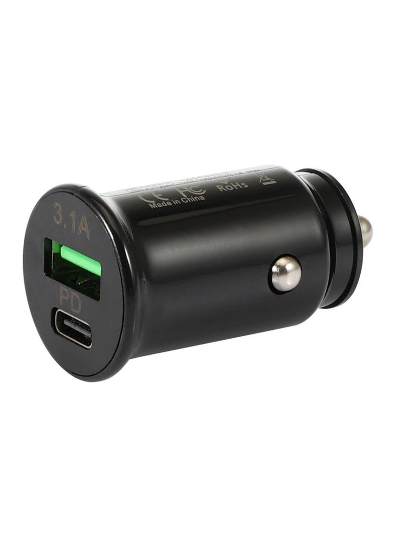 3.1A منفذ مزدوج PD+USB أسود - Image 2