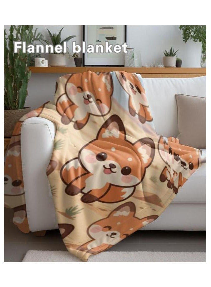 عام بطانية رقيقة من الفانيلا الكرتونية للأطفال أو الطلاب (دافئة ومريحة ومناسبة للنوم والألعاب) 100 سم * 150 سم - 435 - Image 1