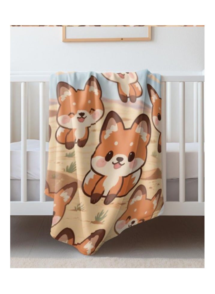 عام بطانية رقيقة من الفانيلا الكرتونية للأطفال أو الطلاب (دافئة ومريحة ومناسبة للنوم والألعاب) 100 سم * 150 سم - 435 - Image 3