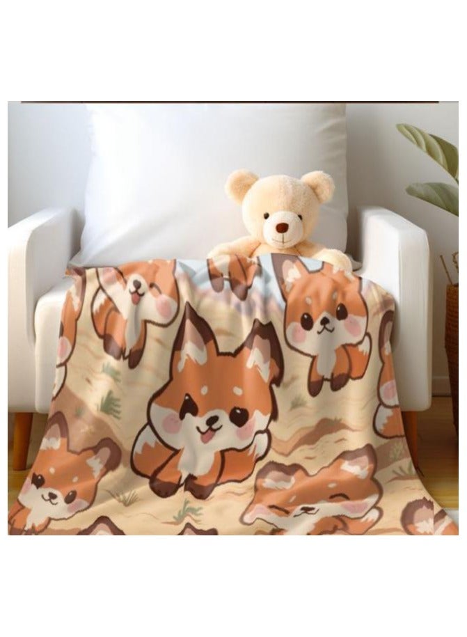 عام بطانية رقيقة من الفانيلا الكرتونية للأطفال أو الطلاب (دافئة ومريحة ومناسبة للنوم والألعاب) 100 سم * 150 سم - 435 - Image 4