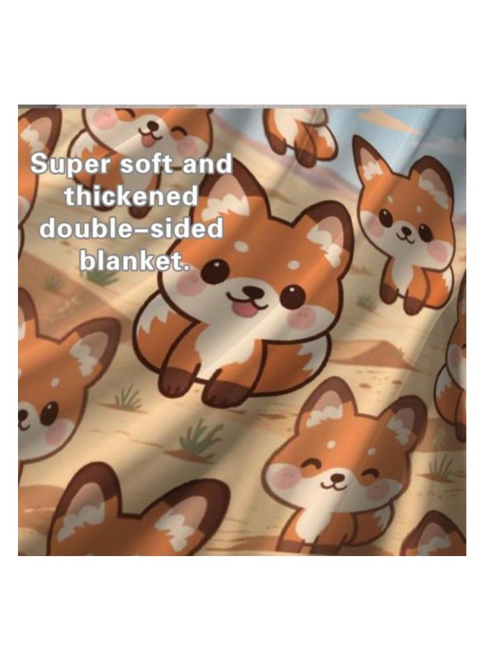 عام بطانية رقيقة من الفانيلا الكرتونية للأطفال أو الطلاب (دافئة ومريحة ومناسبة للنوم والألعاب) 100 سم * 150 سم - 435 - Image 5