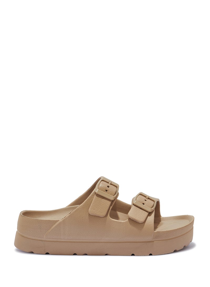 Truffle - Double Buckle Strap Sandal - Image 1