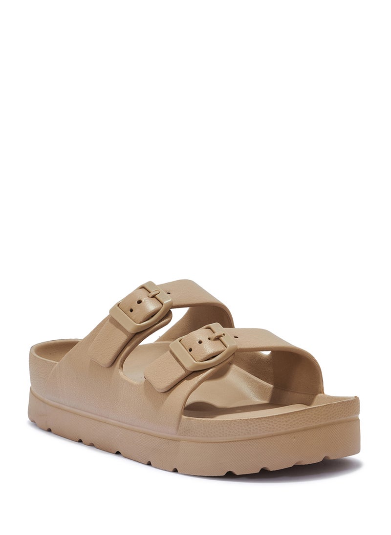 Truffle - Double Buckle Strap Sandal - Image 1
