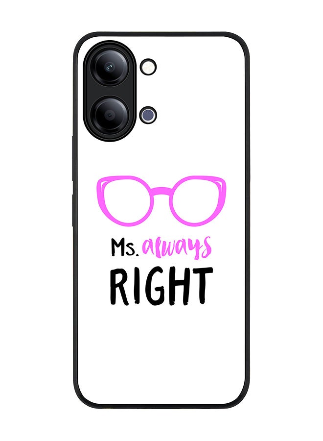 Stylizedd For vivo Y05 4G / Y6t 5G Case,Slim fit Camera Protection, Shockproof Thin Phone cover  - Ms. Always Right - Image 1