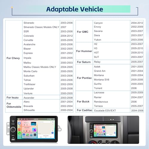 Inefala 8Core 4G+64G【Support Bose System】 Android Car Radio for 2003-2006 Chevy Chevrolet Silverado SSR Tahoe GMC Siera Yukon Car Stereo with Wireless CarPlay Android Auto, 7" Touchscreen with GPS WiFi SWC - Image 3