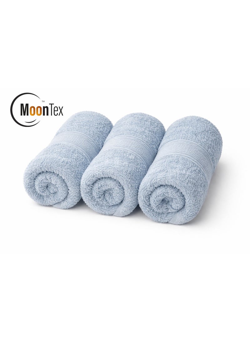 باكيت 3 فوط قطن طبيعي 100% لون رمادي مقاس 30×50 سم – ناعمة عالية الامتصاص – Moontex - Image 2