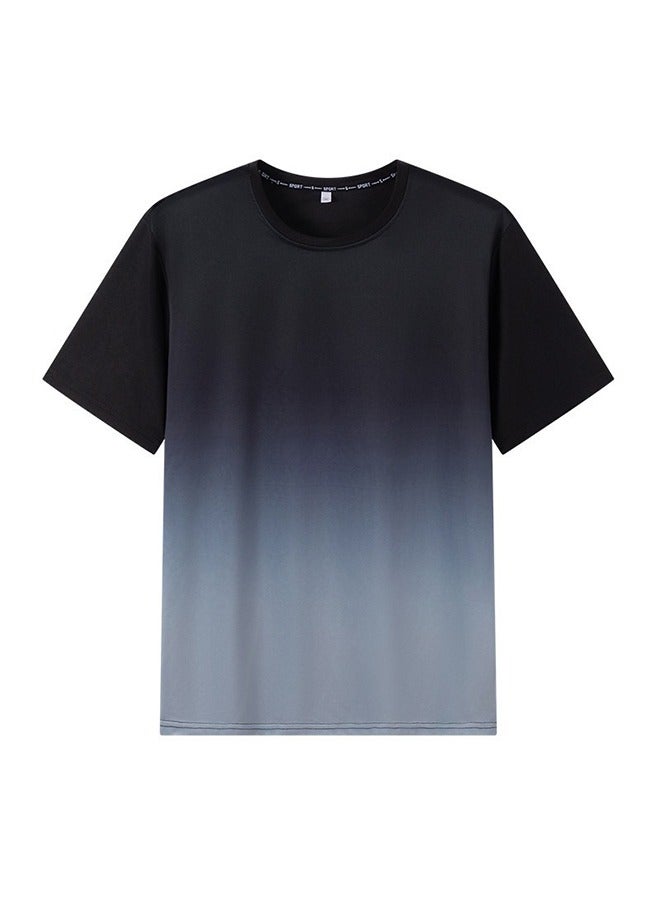 PATELIS Men's Gradient T shirt Big Size Fashion Loose Short Sleeve Round Collar Tees Summer Oversize Tops  - Image 3
