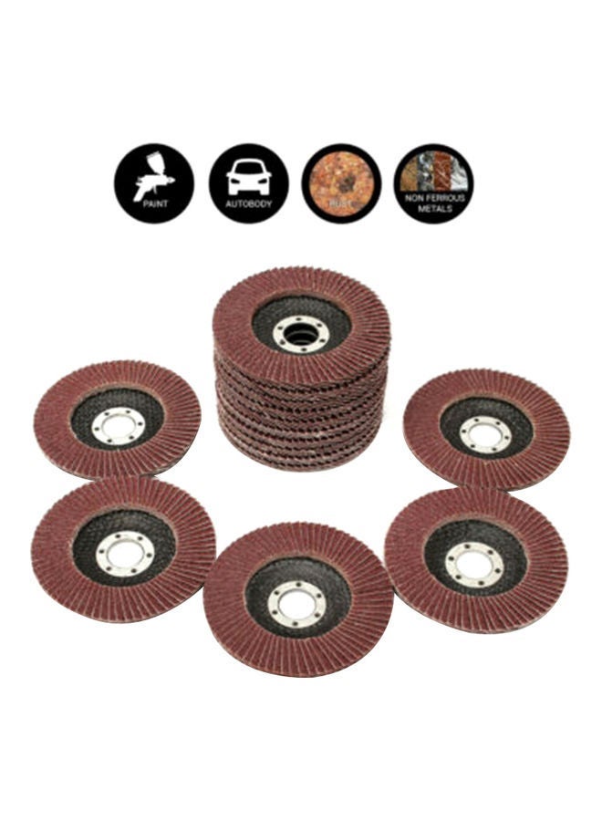 NIBEMINENT 20-Piece 60 Grits Sanding Grinding Wheel Set Brown/Black 4.5inch  - Image 3