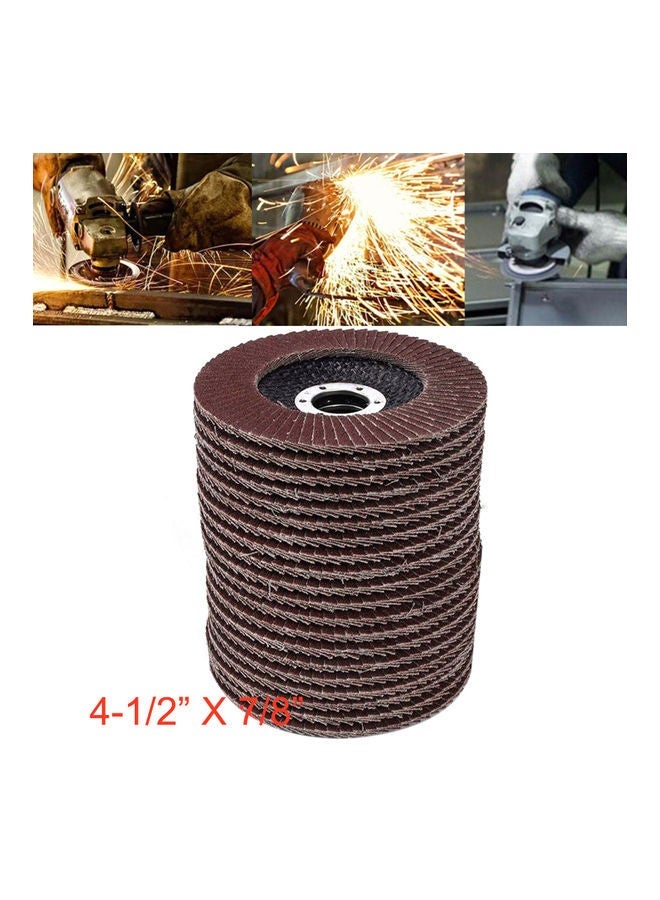 NIBEMINENT 20-Piece 60 Grits Sanding Grinding Wheel Set Brown/Black 4.5inch  - Image 2