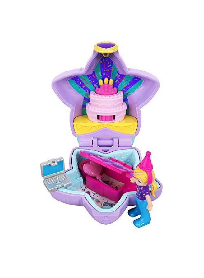 Polly Pocket حفل مفاجأة عيد الميلاد من بولي بوكيت - أماكن جيب صغيرة مع 2 كشف، ملحقات، دمية بولي الصغيرة وورقة ملصقات؛ للأعمار من 4 سنوات وما فوق - Image 5