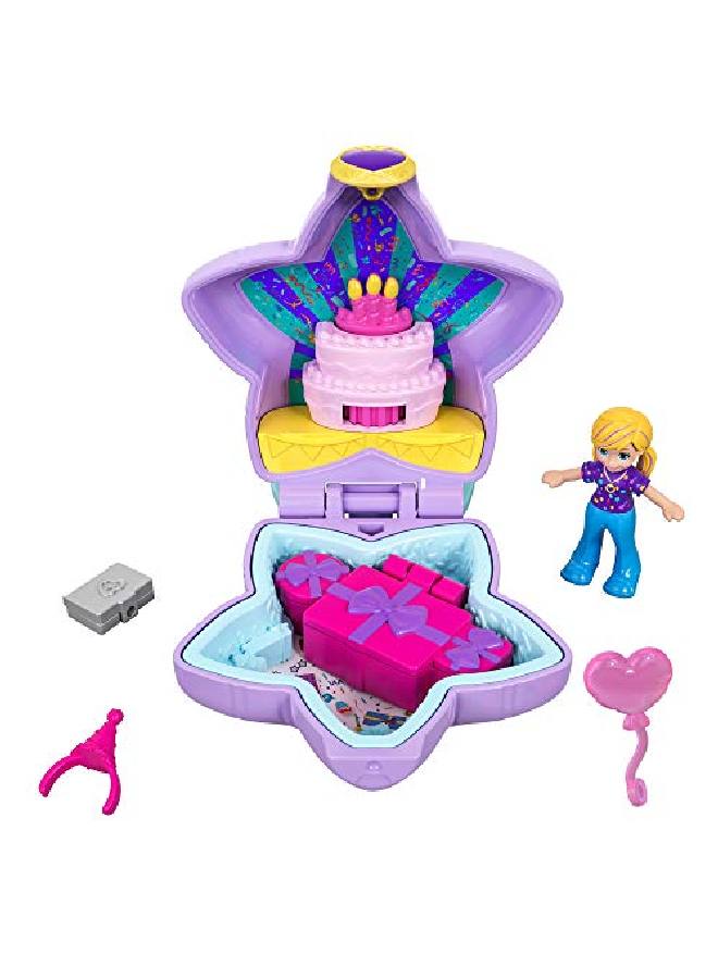 Polly Pocket حفل مفاجأة عيد الميلاد من بولي بوكيت - أماكن جيب صغيرة مع 2 كشف، ملحقات، دمية بولي الصغيرة وورقة ملصقات؛ للأعمار من 4 سنوات وما فوق - Image 2