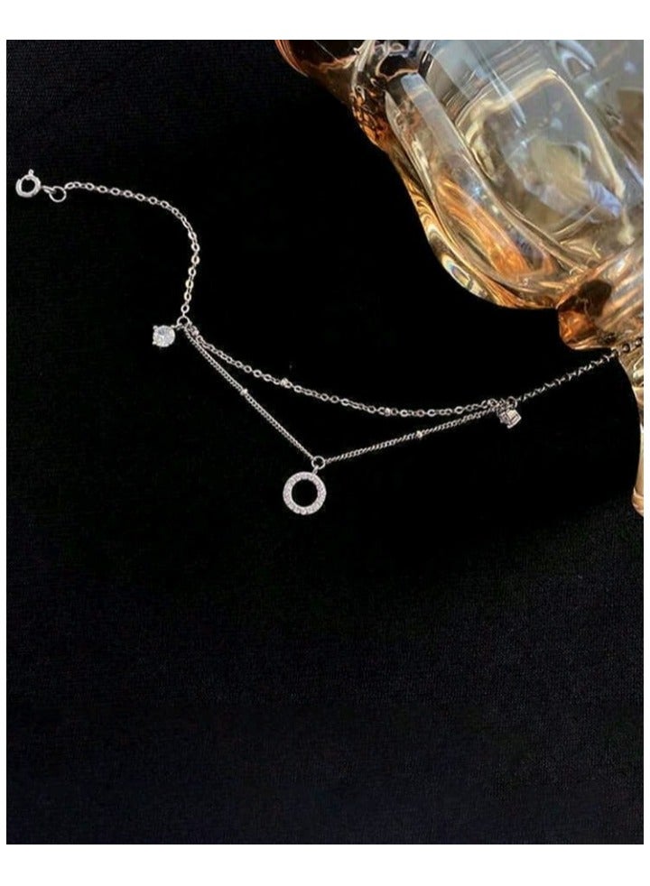 خلخال نسائي رقيق وناعم من الفضة الاسترليني الخالصة 925 - Image 4